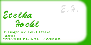 etelka hockl business card